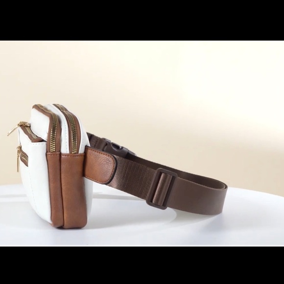 Vibrant Vegan Leather Fanny Pack Chest Bag with Adjustable Cross Body Strap - Picture 6 of 6